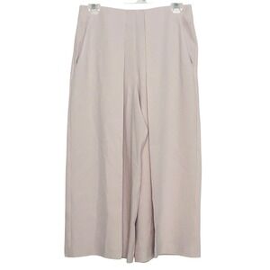 INTERMIX Beige Wide-Leg‎ Cropped Pants XS Minimalist Dress Trousers